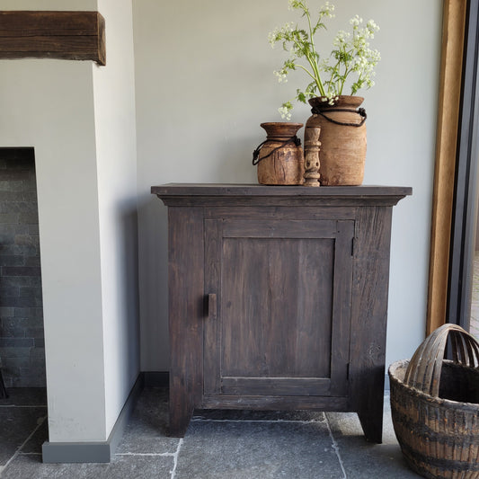 Eendeurskast commode Vintage sober vergrijsd
