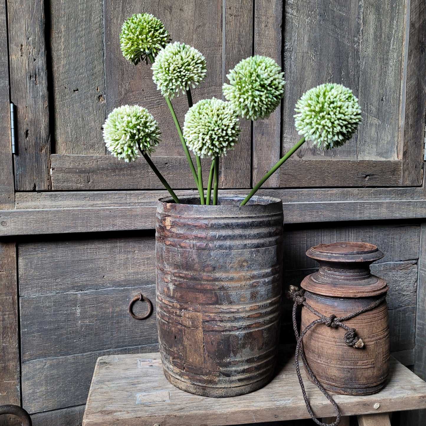 Kunst allium bol 3 stuks 43cm
