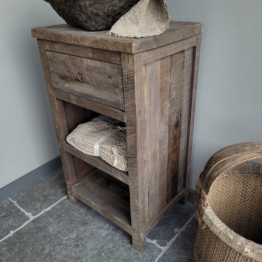 Sidetable dressoir oud hout driftwood 1 lade Kota