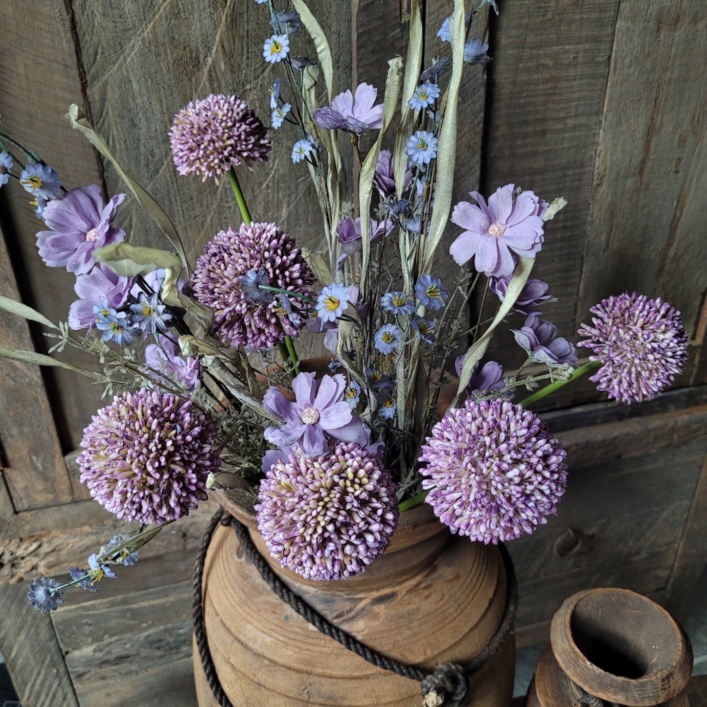 Kunst allium bol 3 stuks 43cm