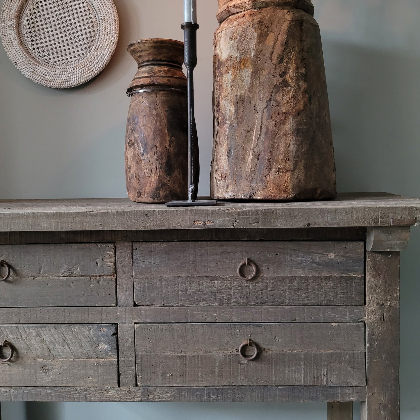 Sidetable oud hout driftwood Jenong 4 lades
