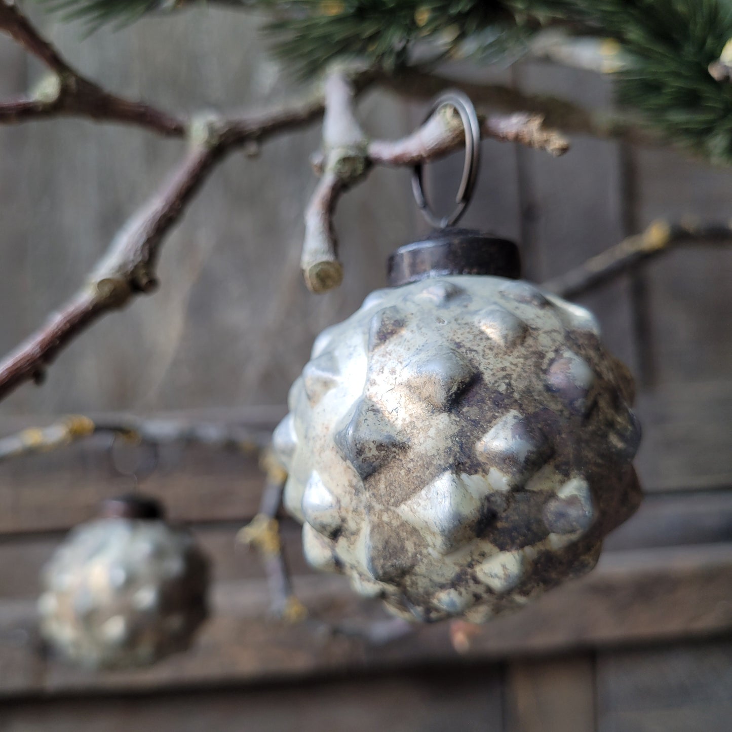 Kerstbal antiek glas
