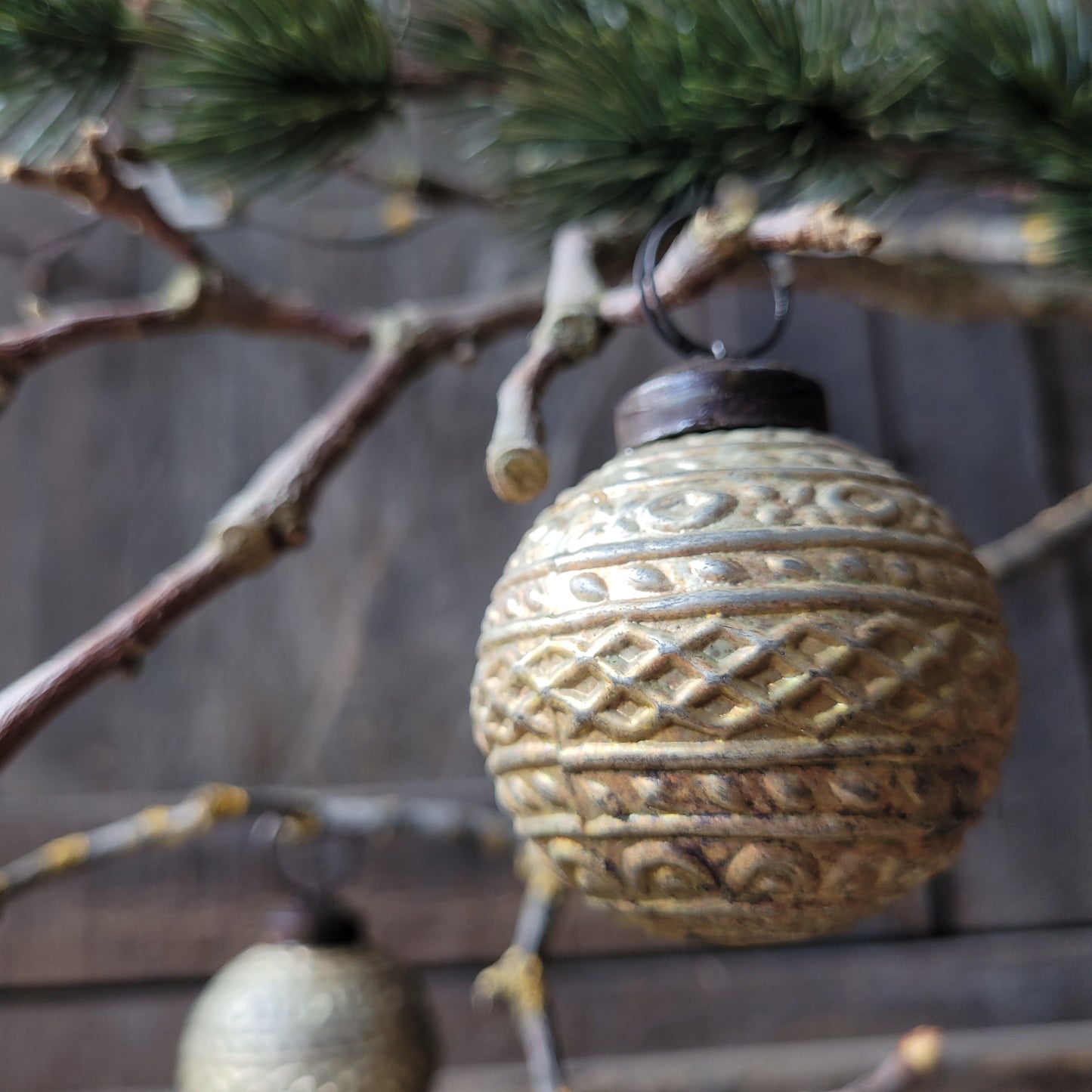 Kerstbal antiek glas
