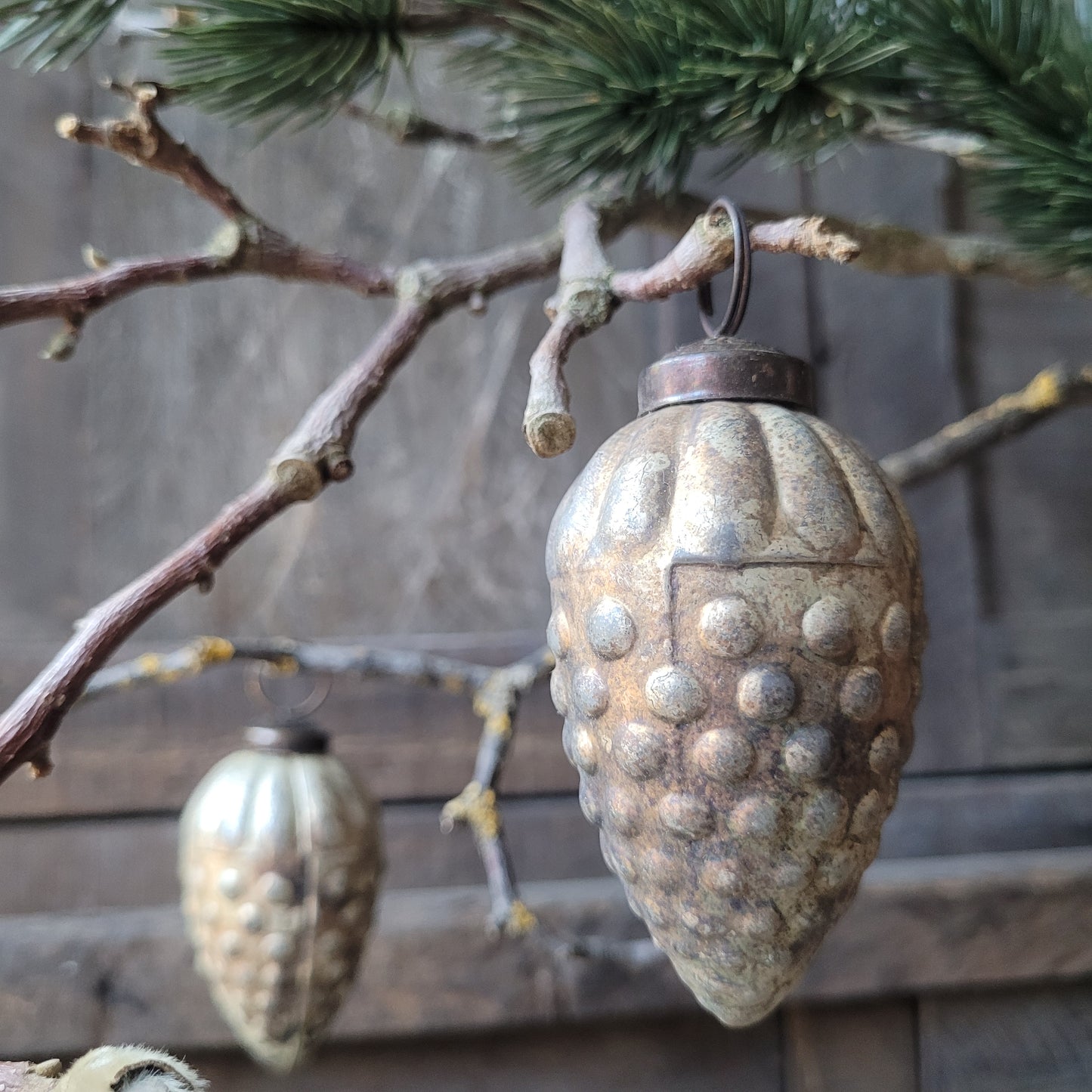 Kerstbal antiek glas