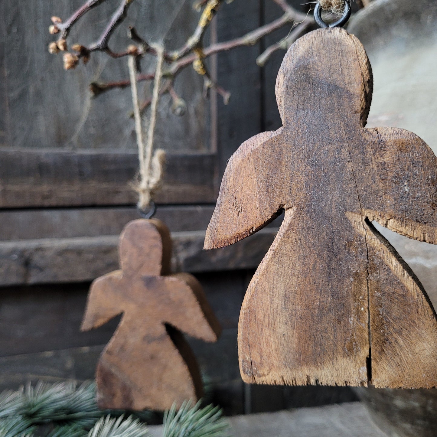 Aanbieding! Engel houten hanger Kerst