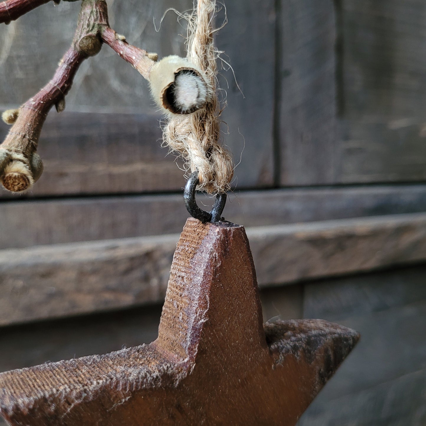 Ster houten hanger Kerst