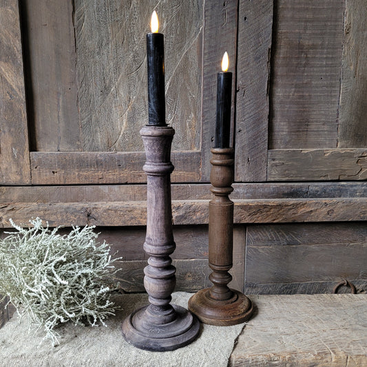 Set dinerkaarsen LED zwart incl. afstandsbediening