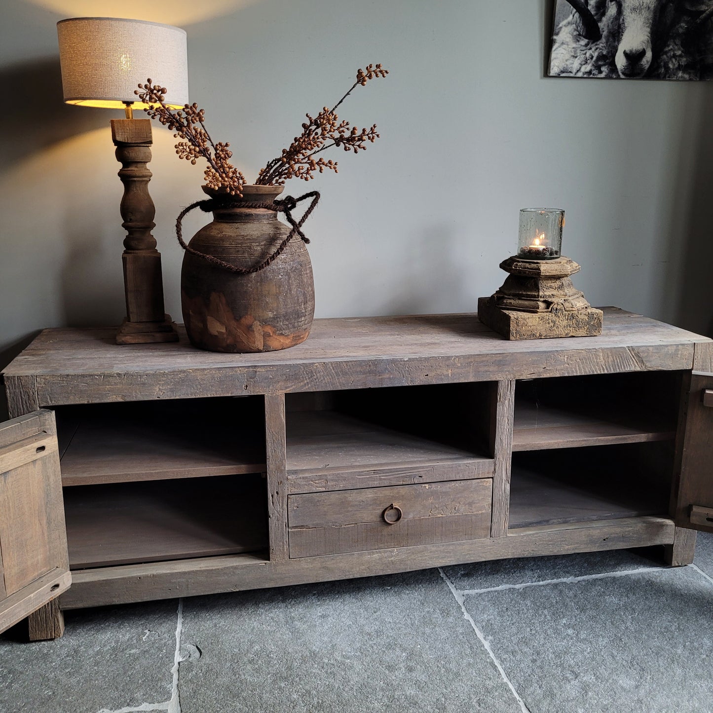 Tv meubel | dressoir 150cm oud hout driftwood
