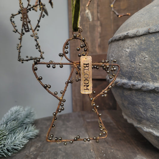 Kerst engel aan touw Bloom M