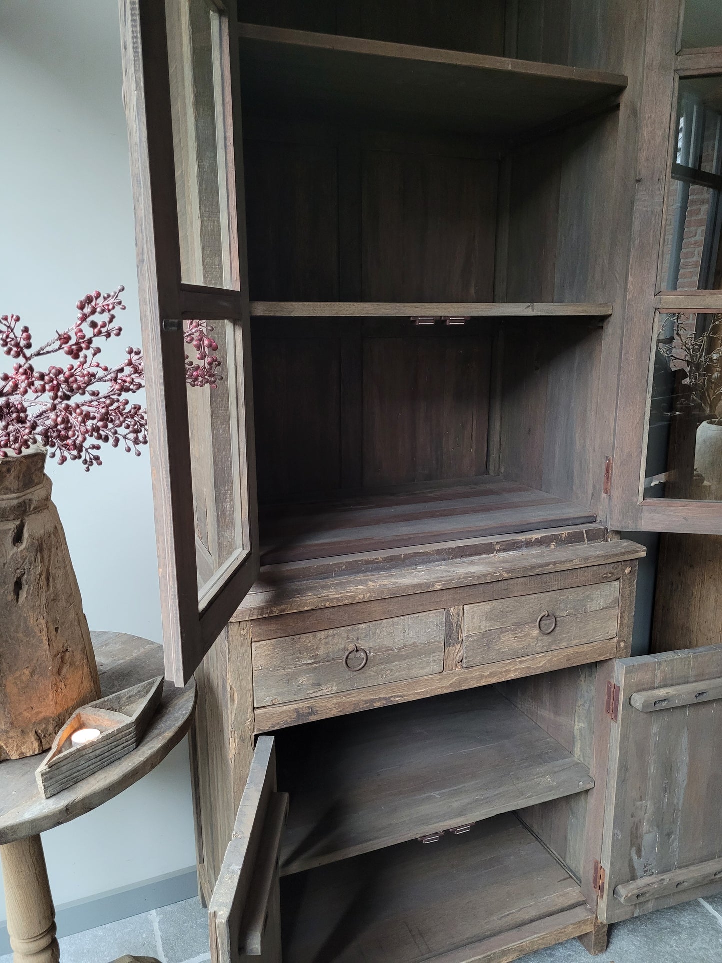 Vitrinekast | buffetkast oud hout driftwood