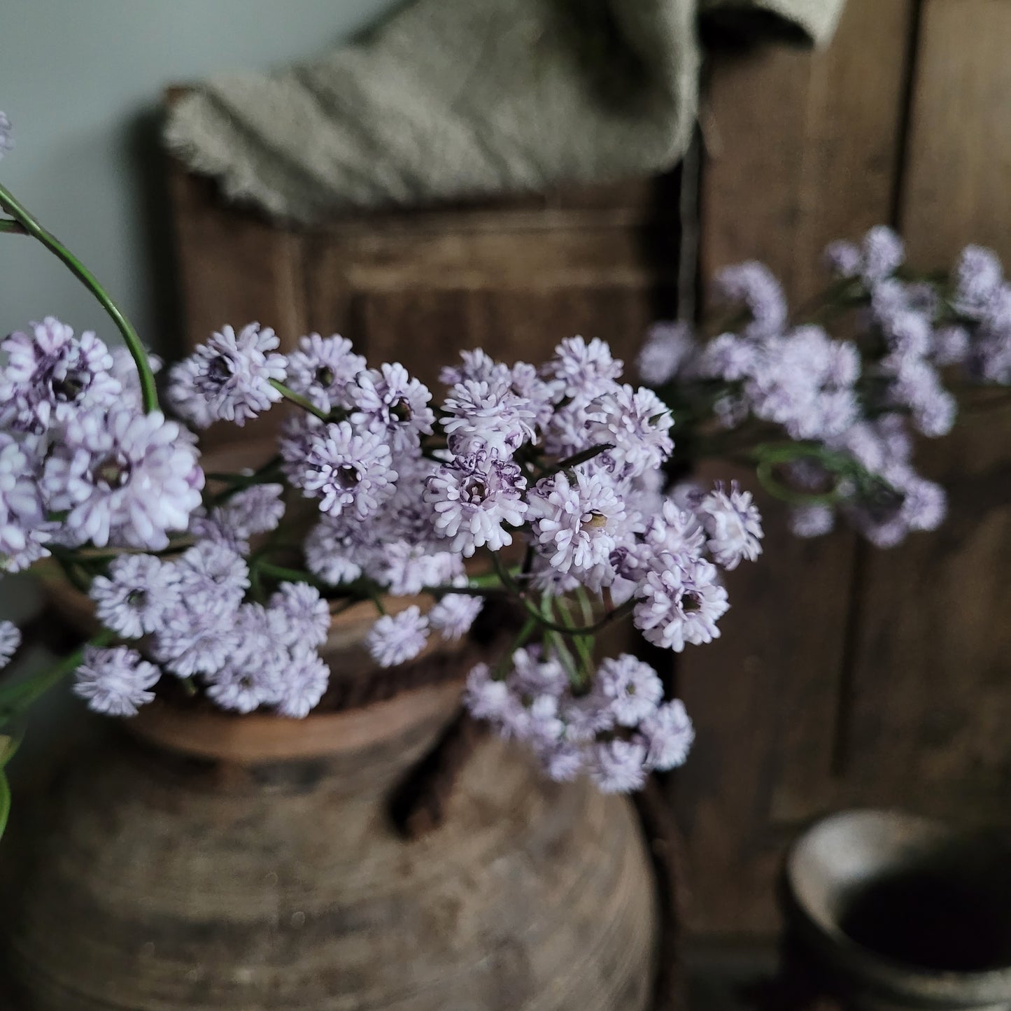 Kunsttak bloem lila 60cm