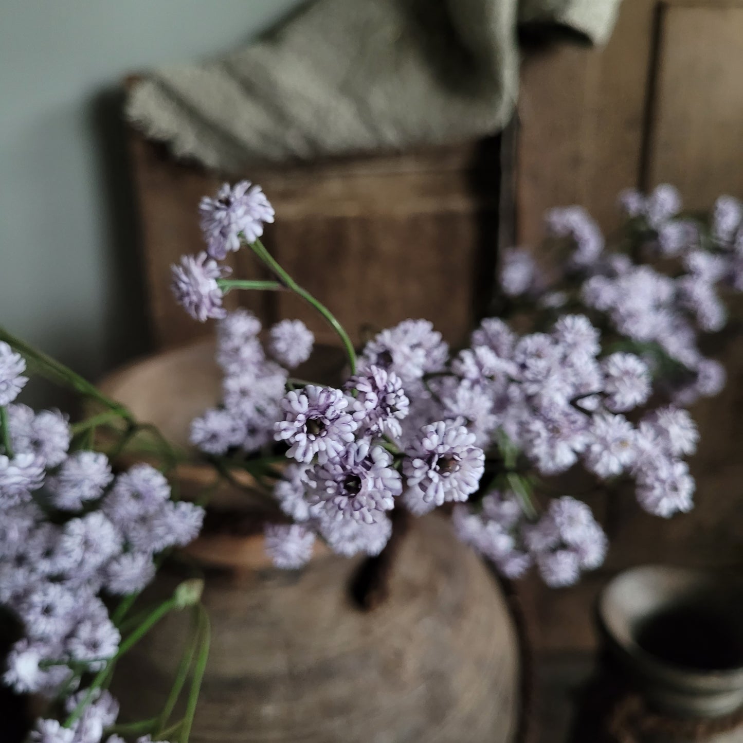 Kunsttak bloem lila 60cm