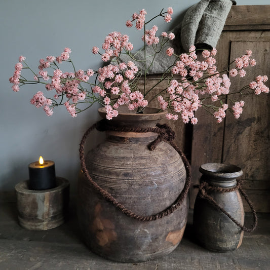 Kunsttak gipskruid licht roze 60cm