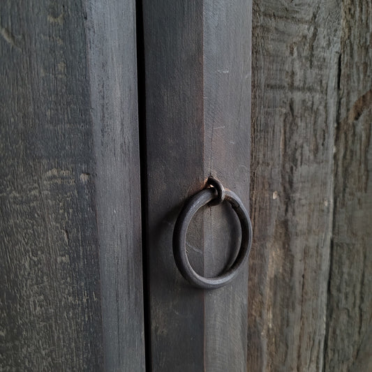 Eendeurs kast met lade oud hout driftwood