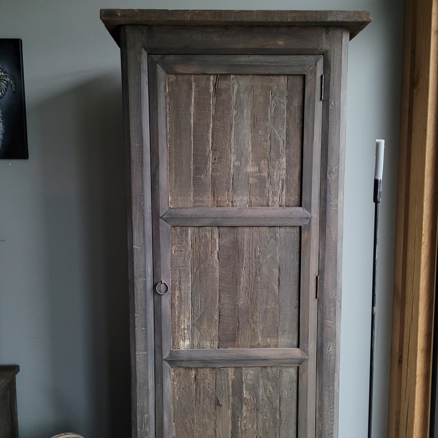 Eendeurs kast met lade oud hout driftwood