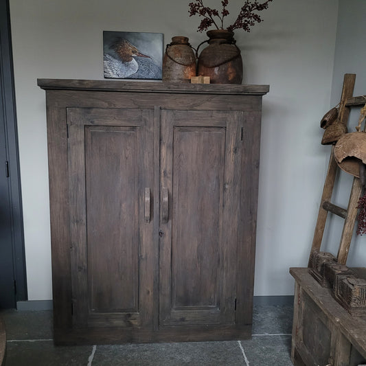 Kast 2-deurs Vintage sober vergrijsd