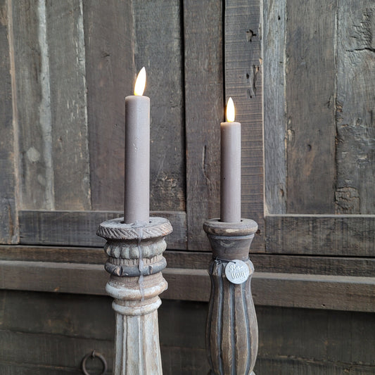 Set dinerkaarsen LED grijs incl. afstandsbediening