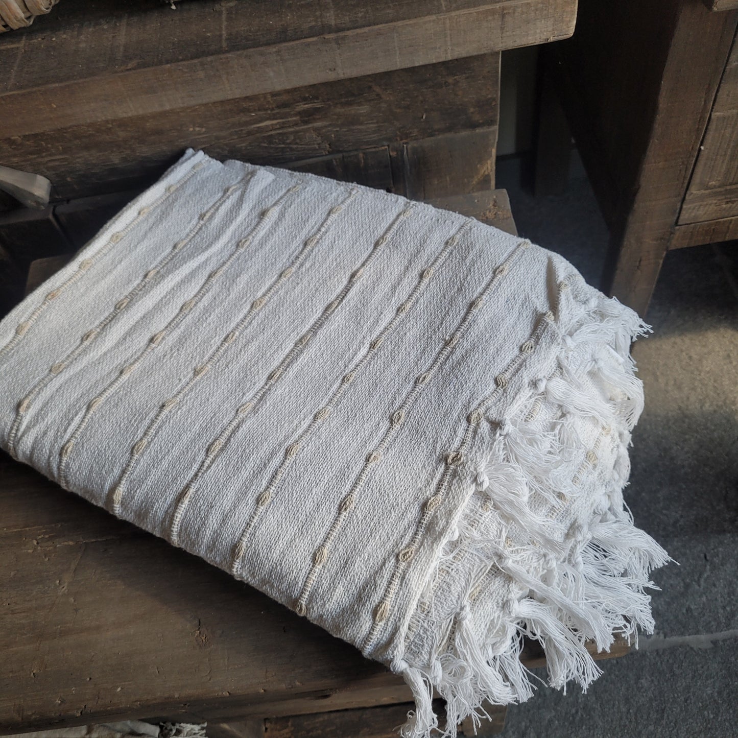 Plaid Mauro 130x170 wit beige
