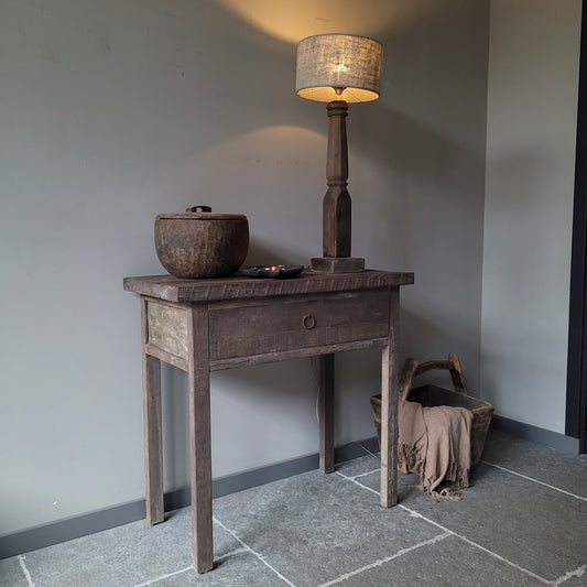 Sidetable met lade oud hout driftwood
