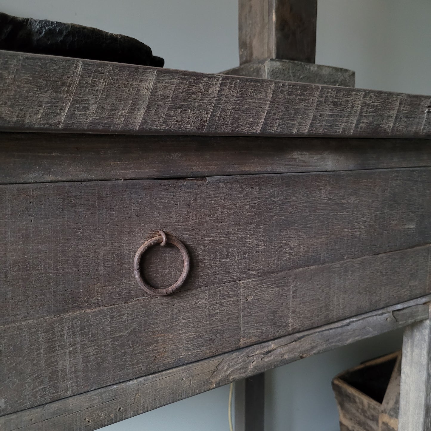 Sidetable met lade oud hout driftwood