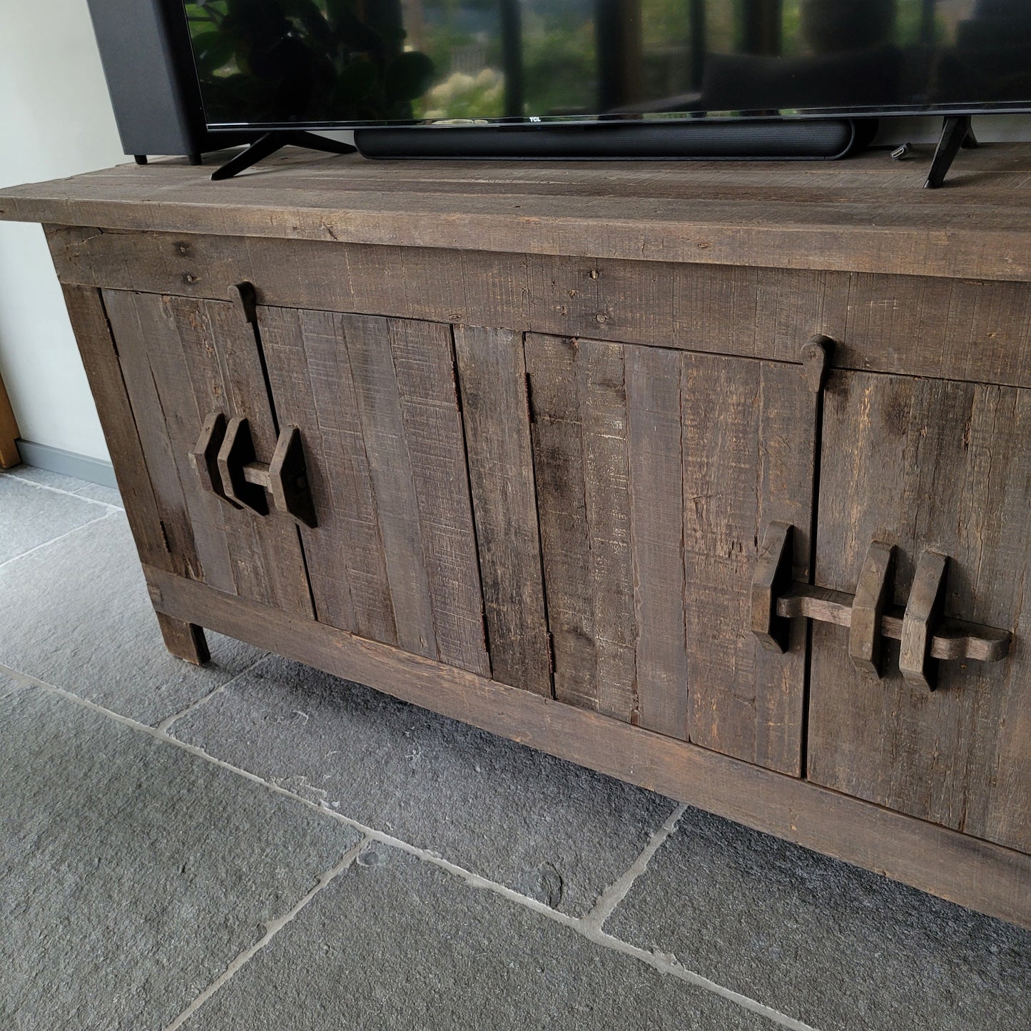 Dressoir oud hout driftwood schuifslot