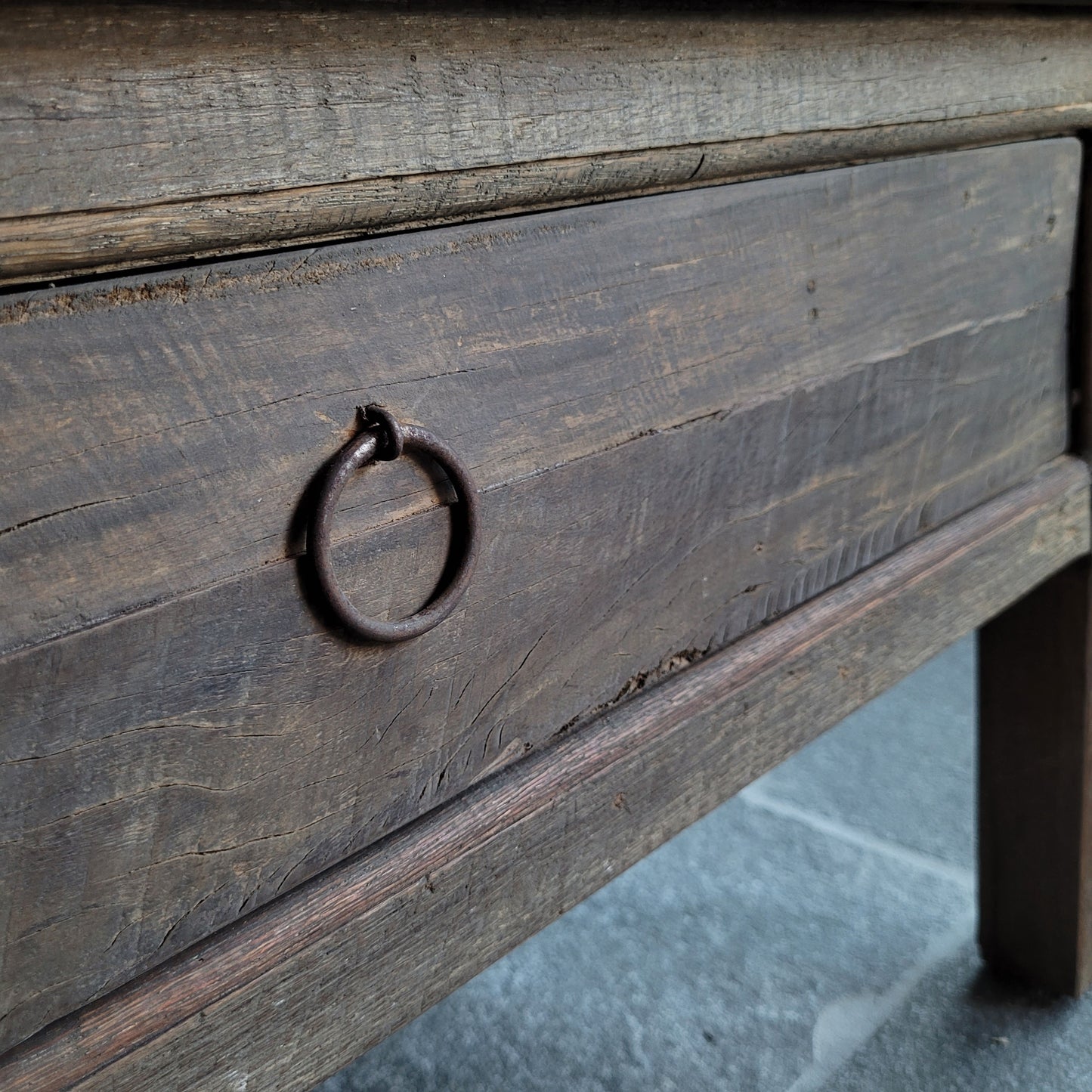 Salontafel driftwood vierkant met lade