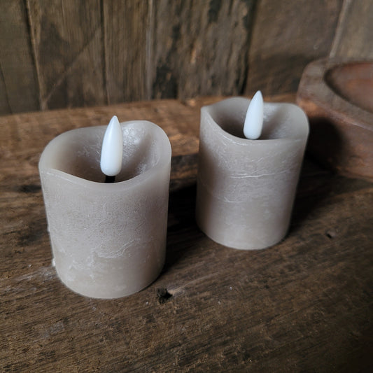 Set stompkaars LED grijs/taupe