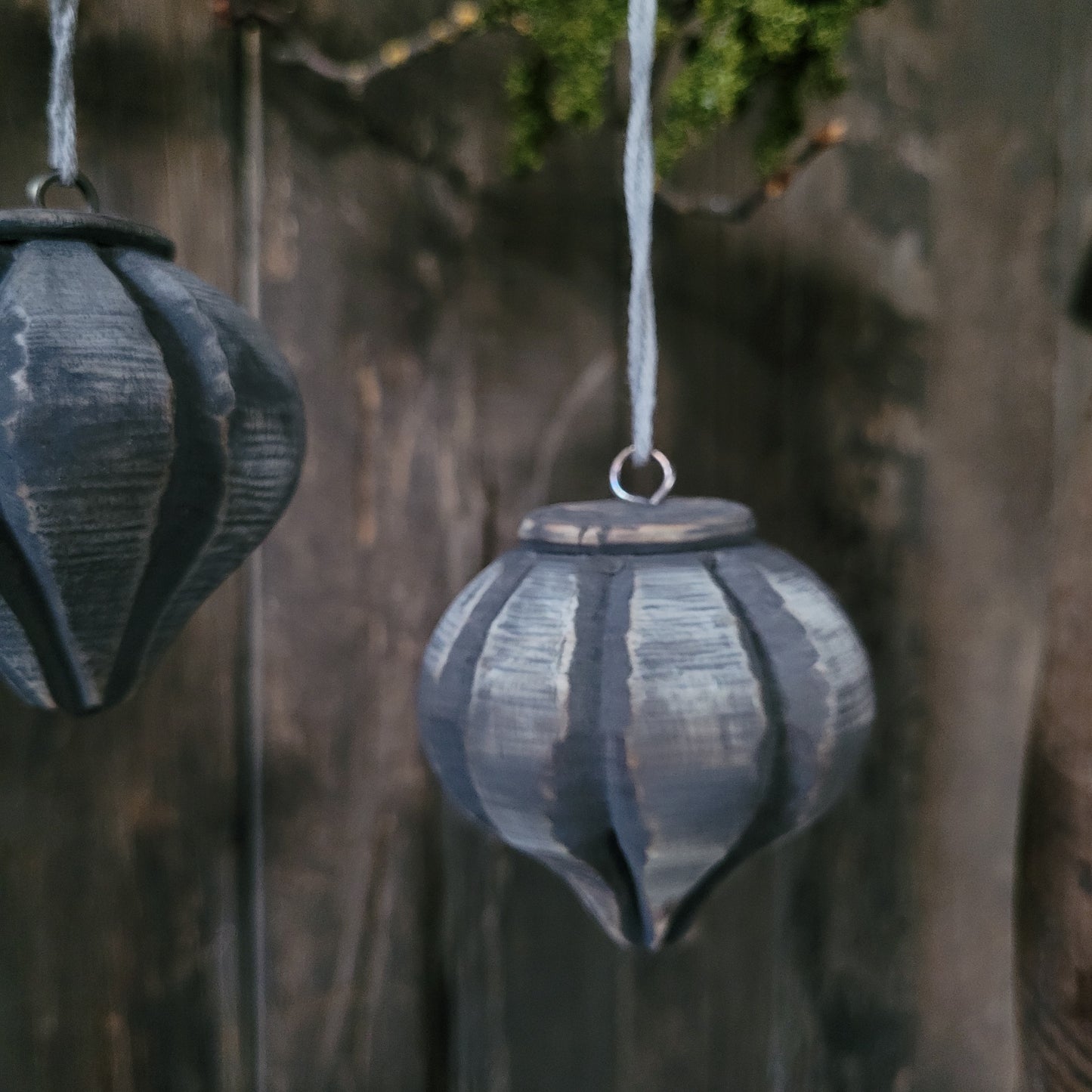 Kerst hanger hout pegel aan touw M