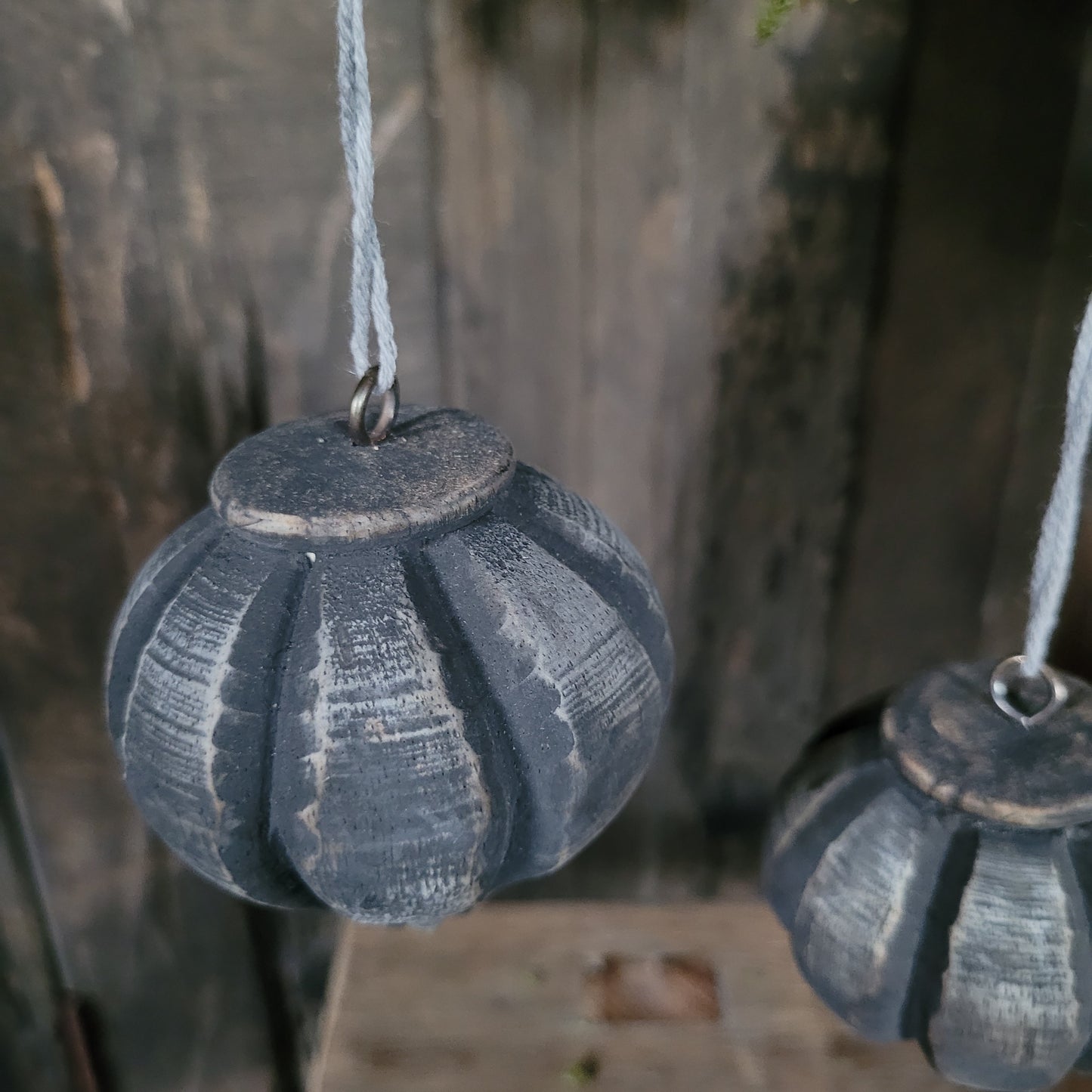 Kerst hanger hout pegel aan touw M