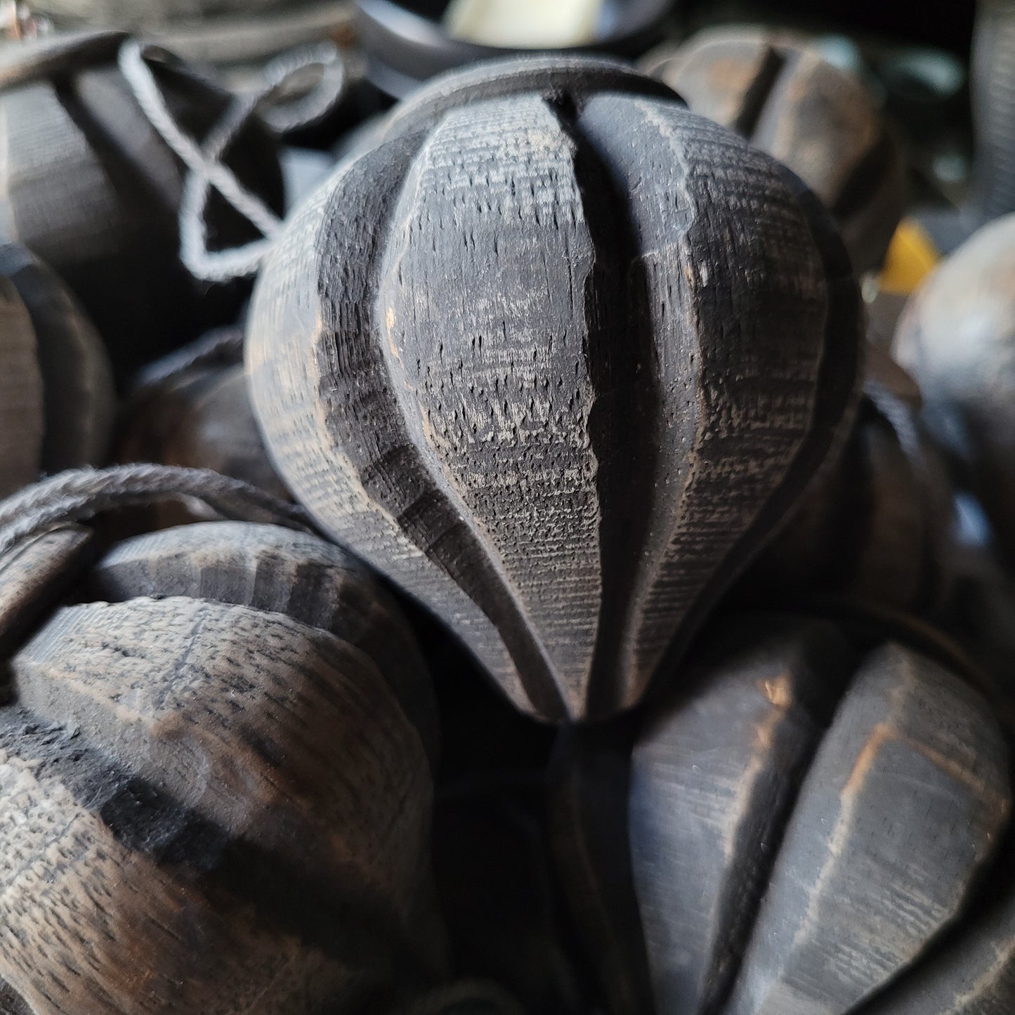 Kerst hanger hout pegel aan touw M