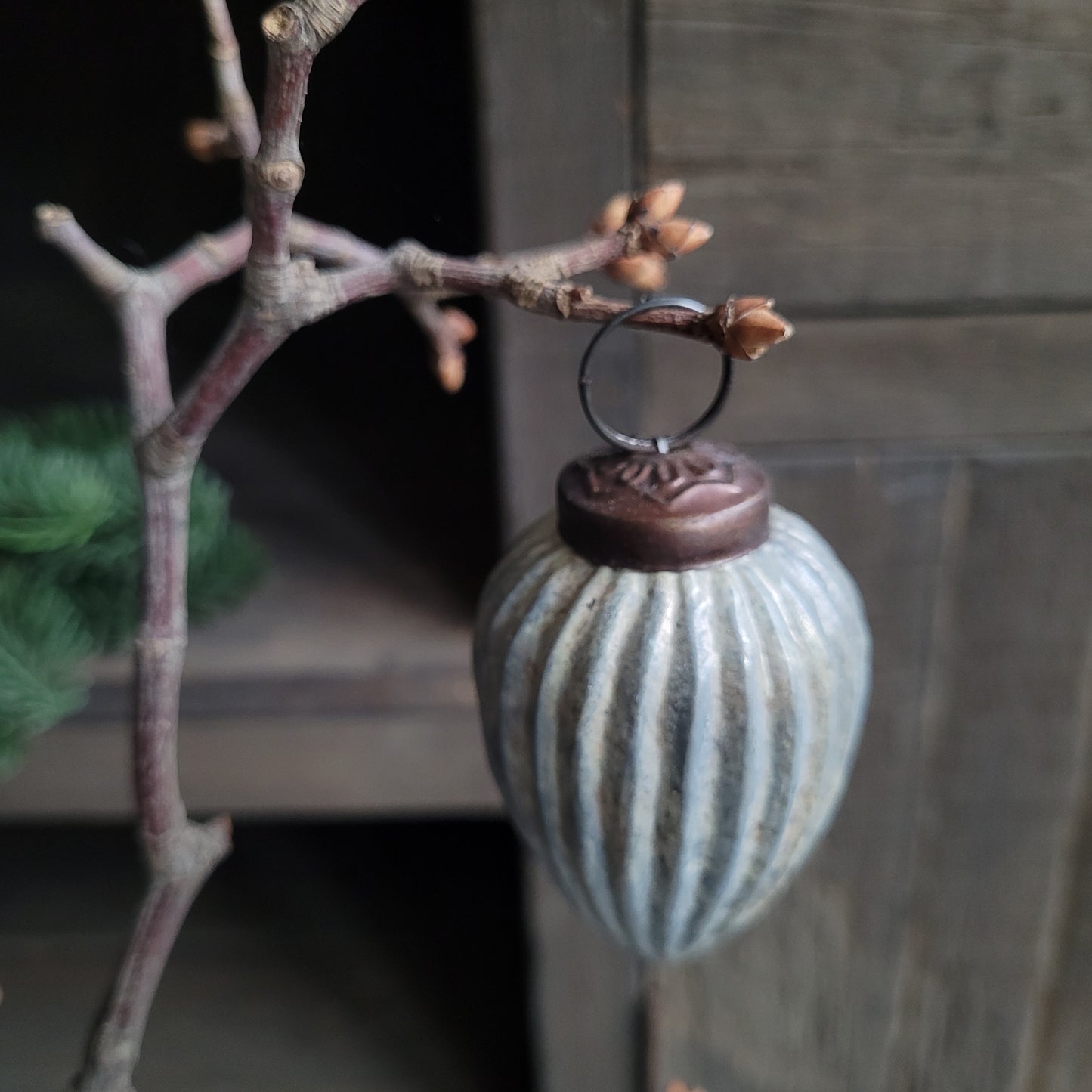 Kerstbal antiek glas