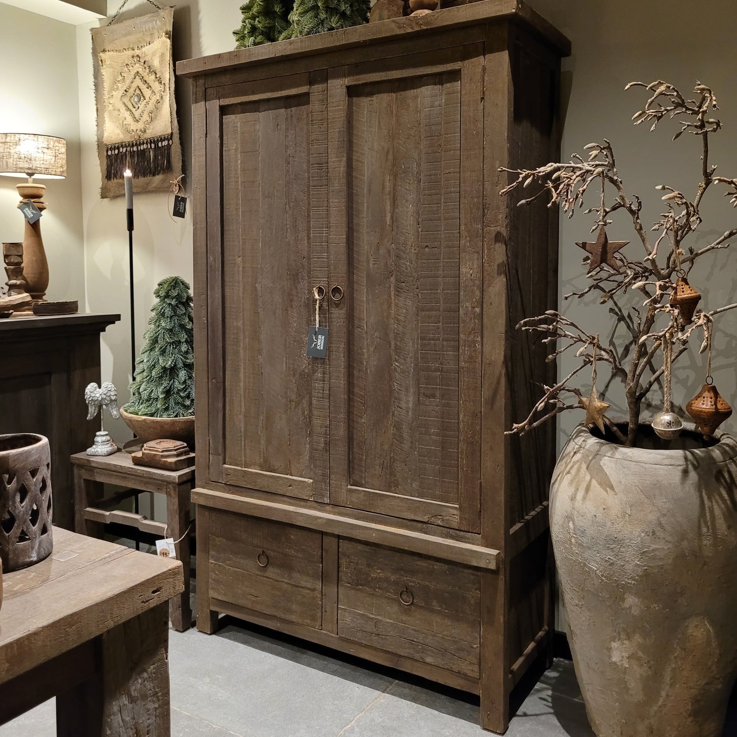 Kast driftwood 2-deurs/lades