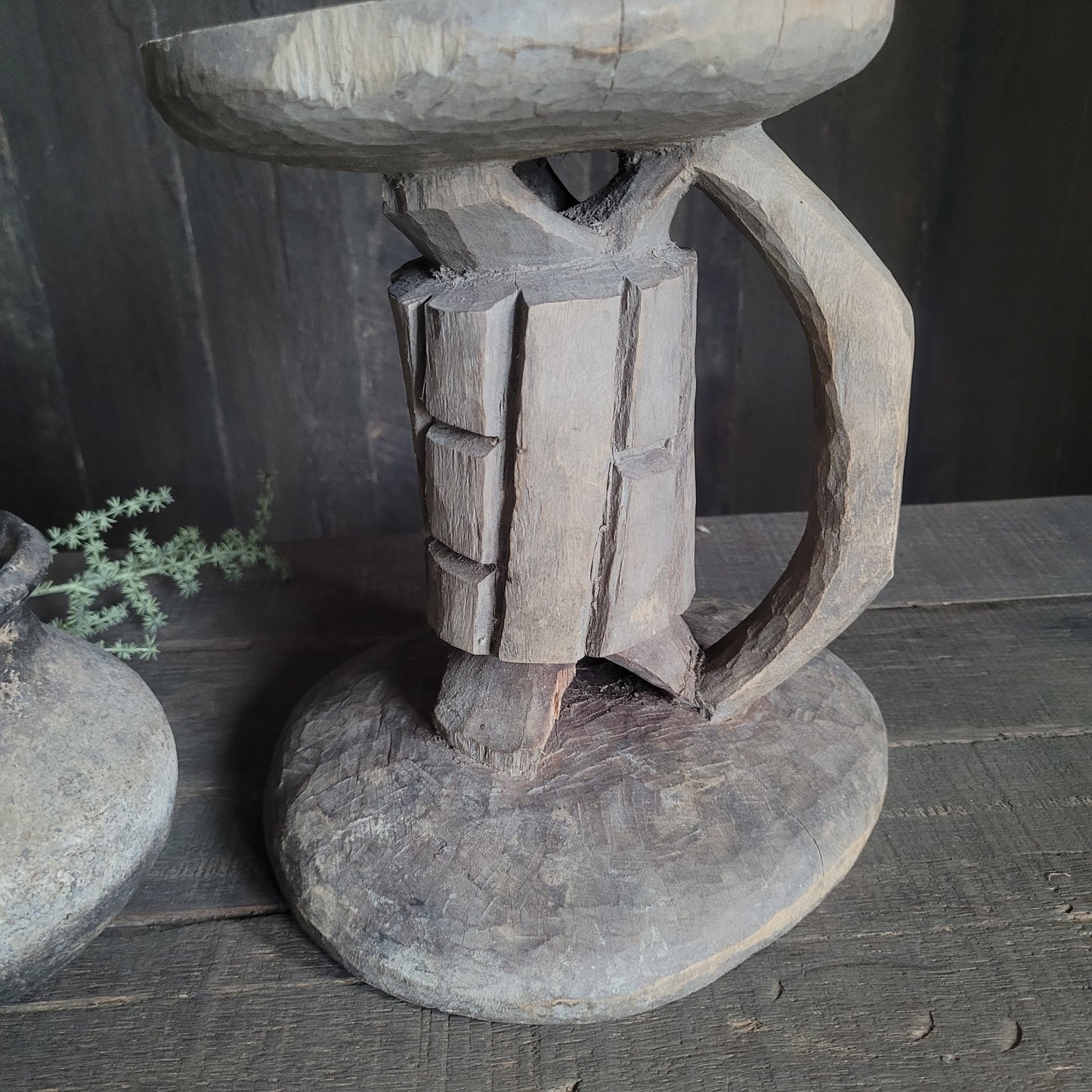 Uniek oud houten ornament