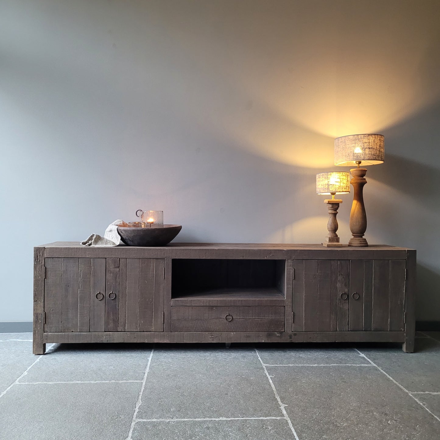 Tv meubel | dressoir oud hout driftwood 220cm