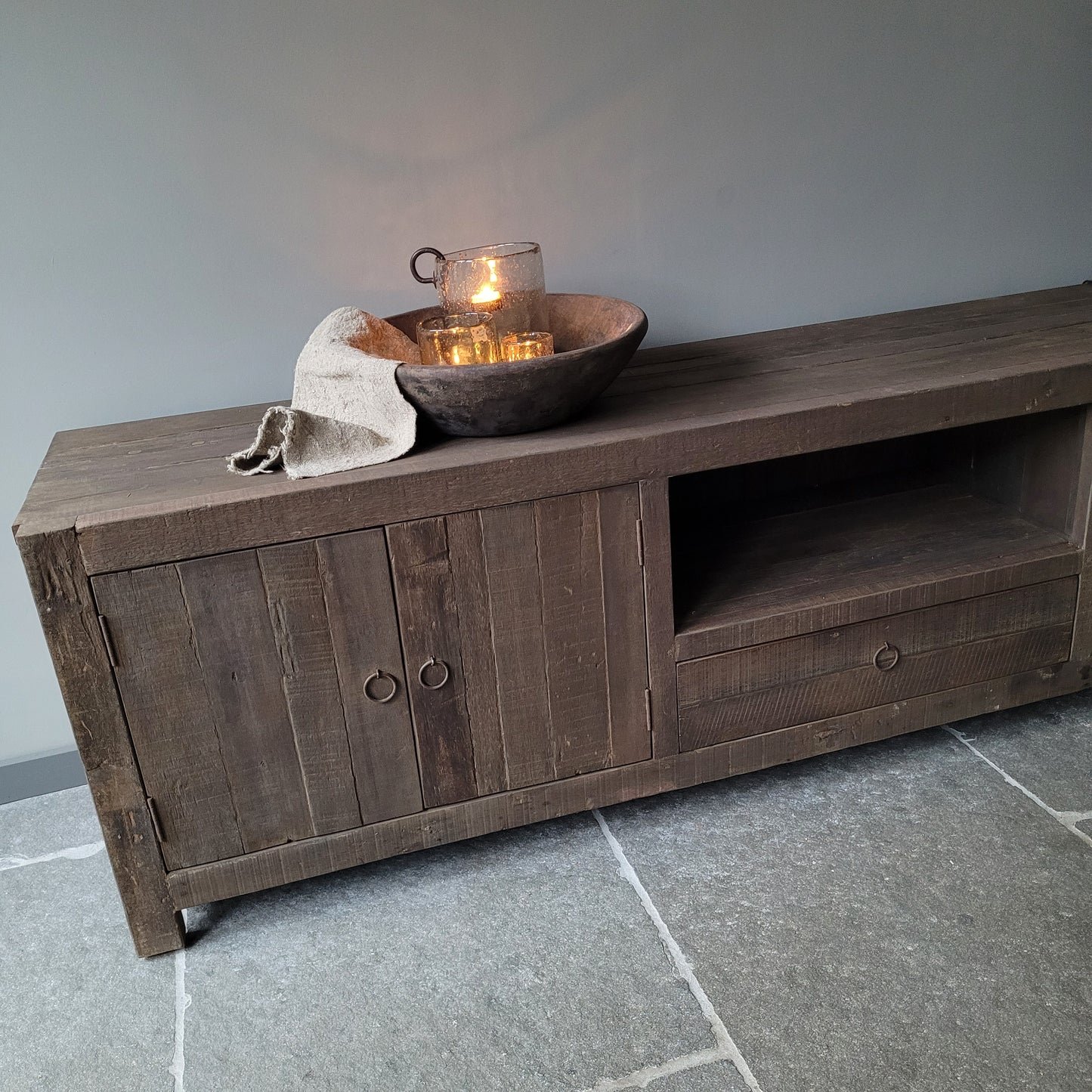 Tv meubel | dressoir oud hout driftwood 220cm