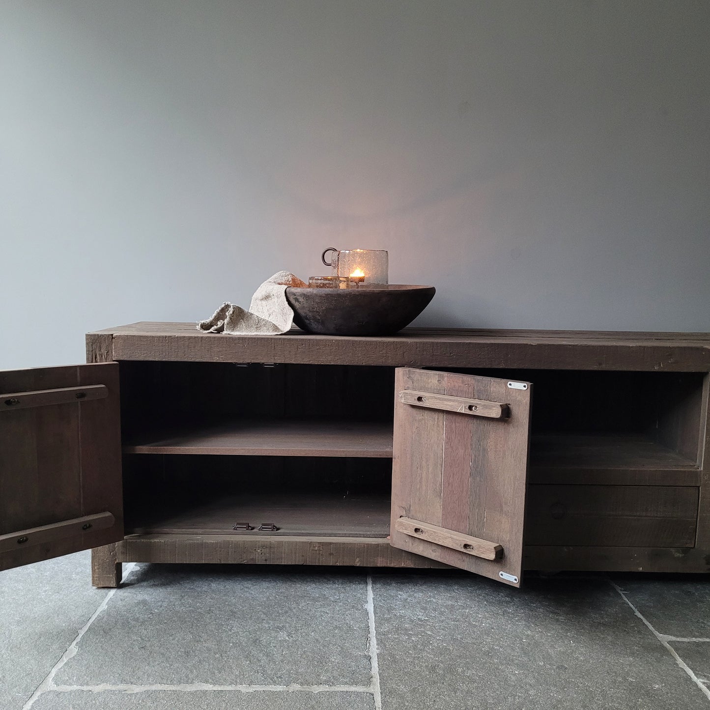 Tv meubel | dressoir oud hout driftwood 220cm