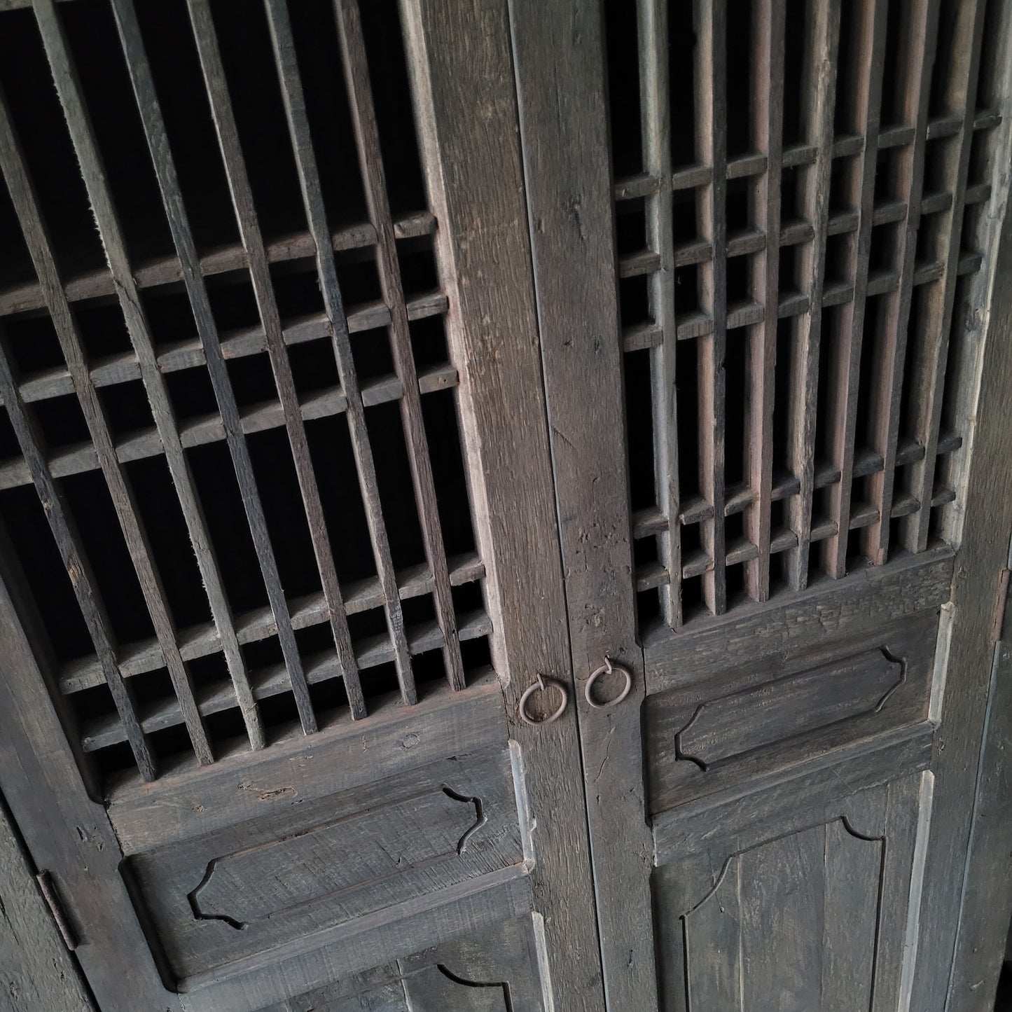 Kast Nepali driftwood 2-deurs