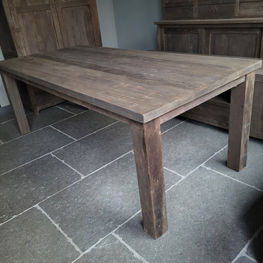 Eettafel driftwood blokpoot
