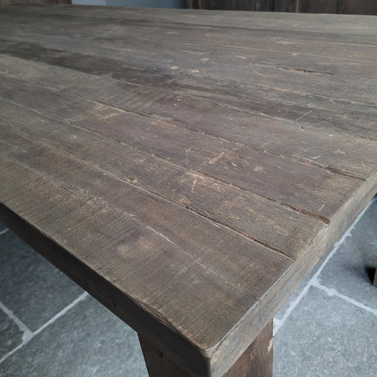 Eettafel driftwood blokpoot