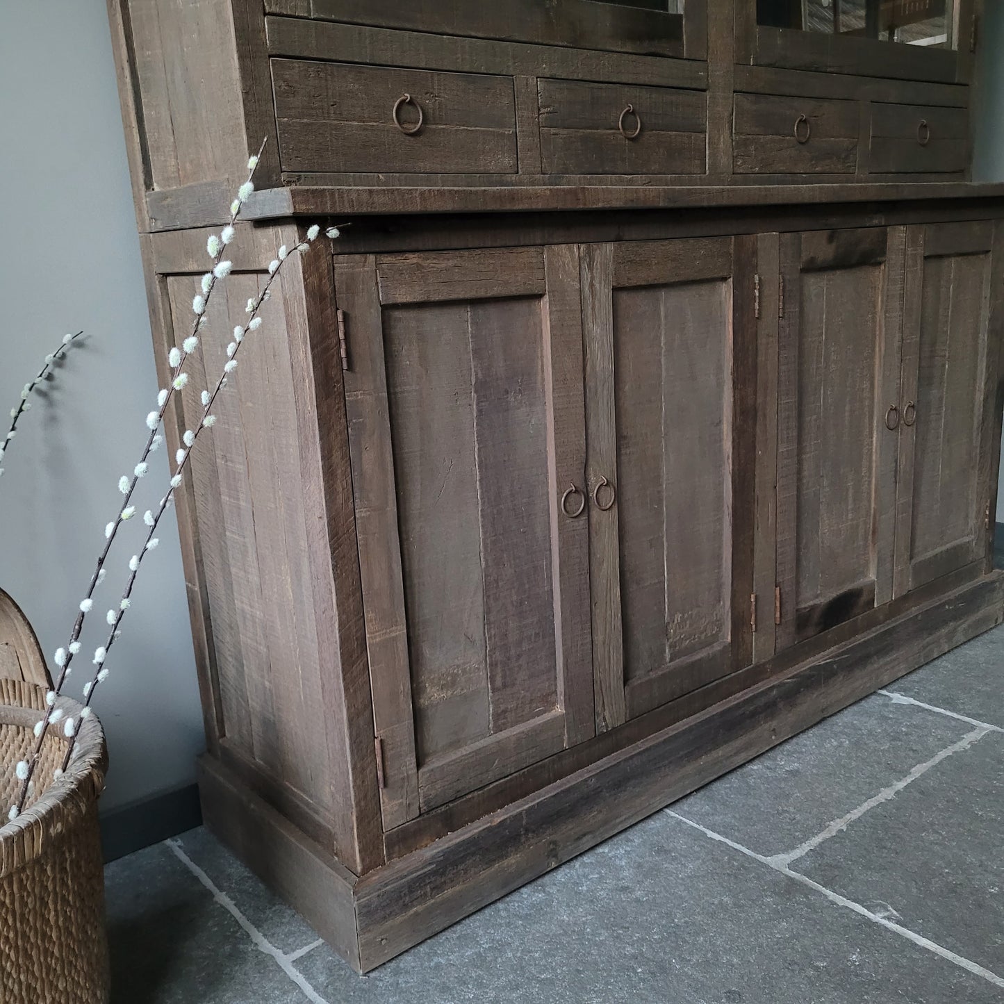 Buffetkast | vitrinekast driftwood oud hout