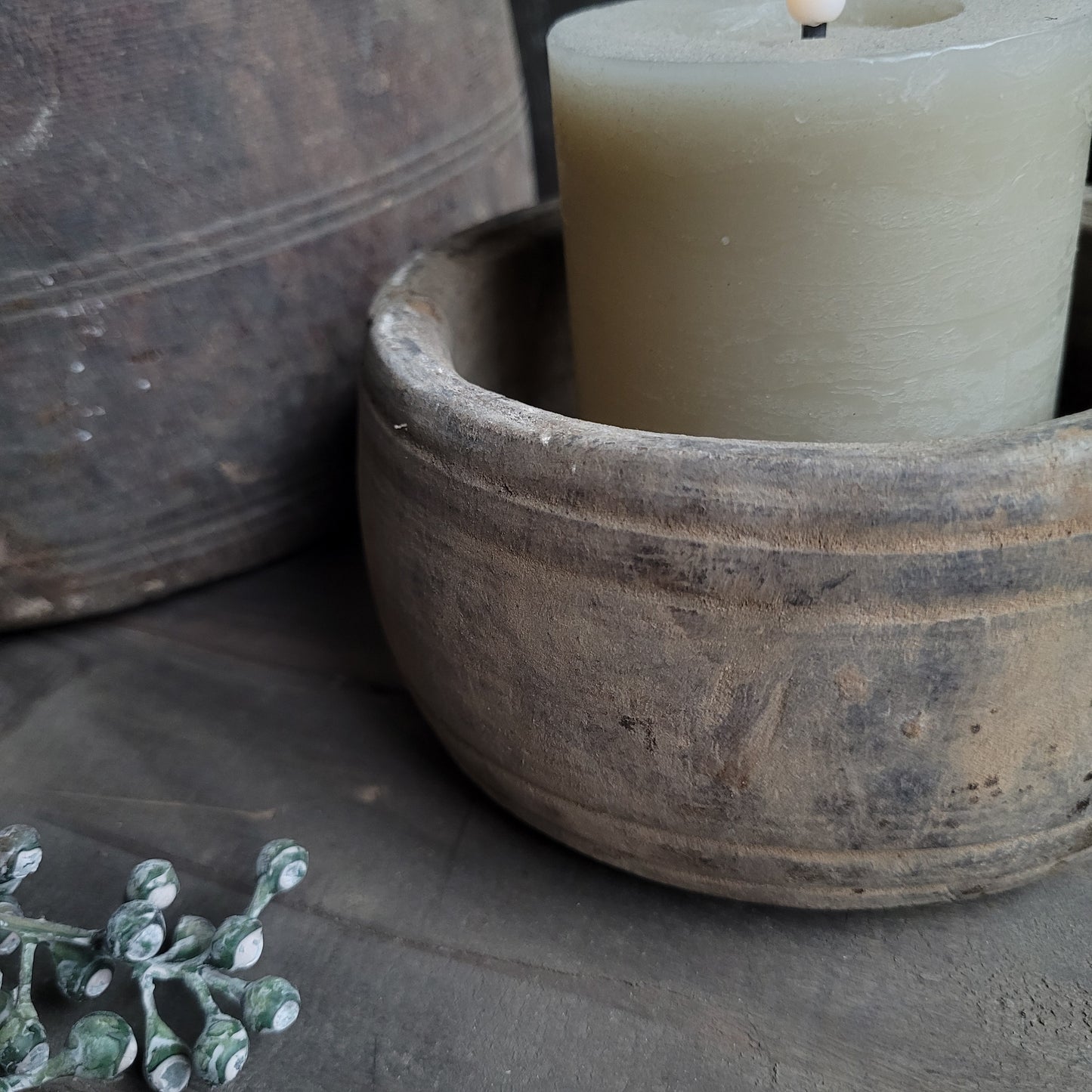 Uniek oud houten schaaltje