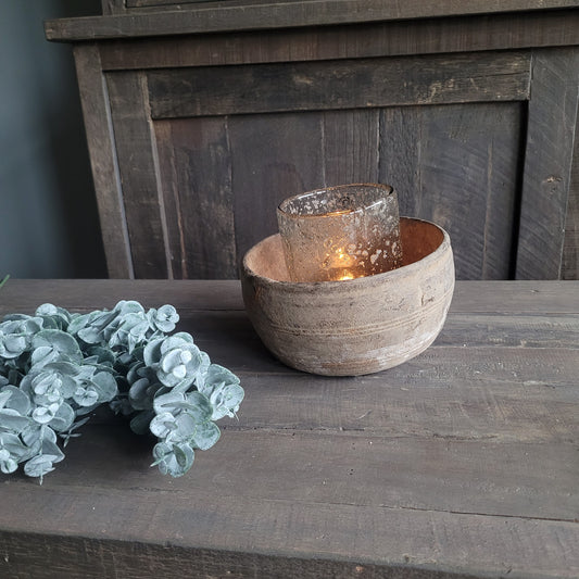 Uniek oud houten pot