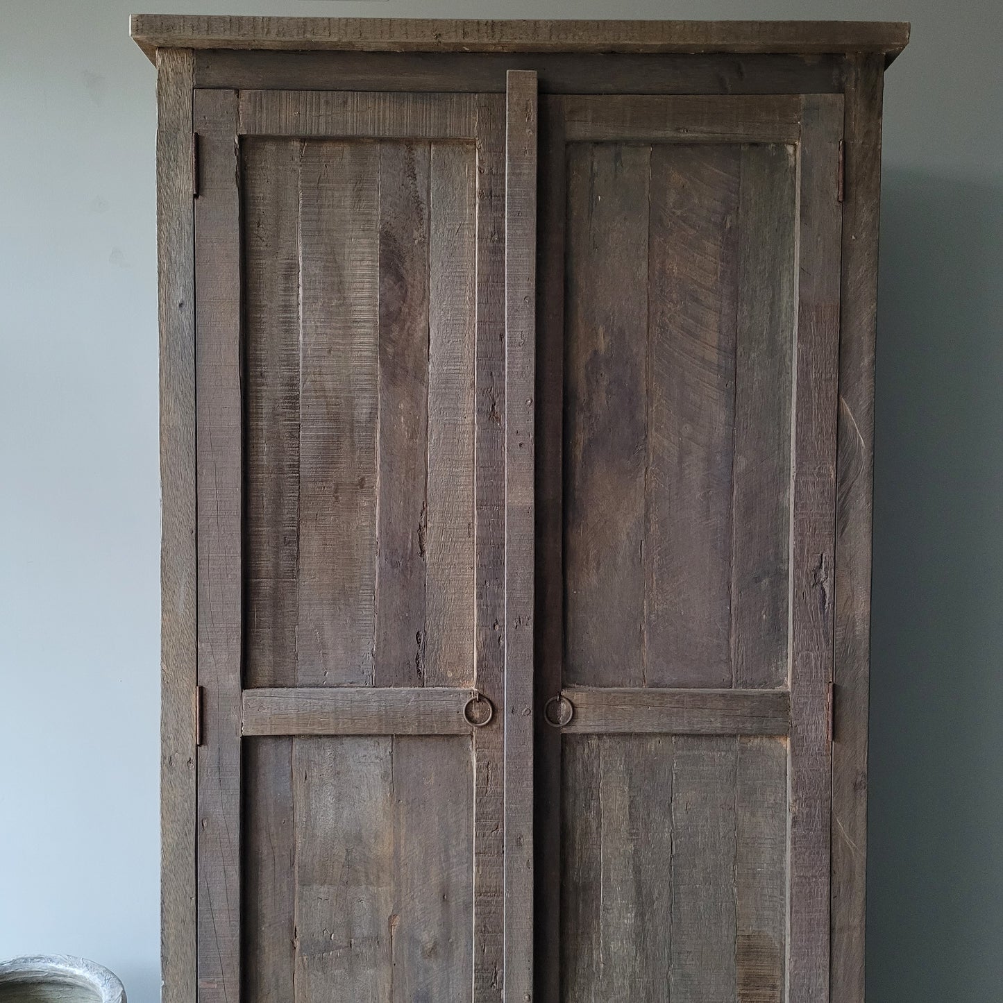 Kast driftwood oud hout 2-deurs/lades