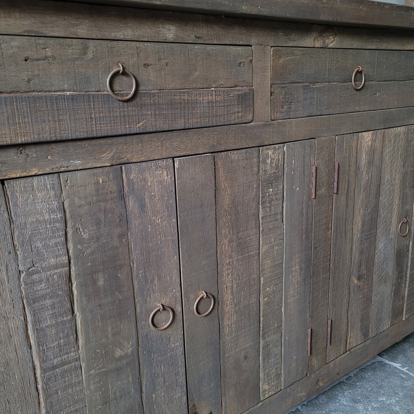 Dressoir | tv meubel oud hout driftwood 220cm