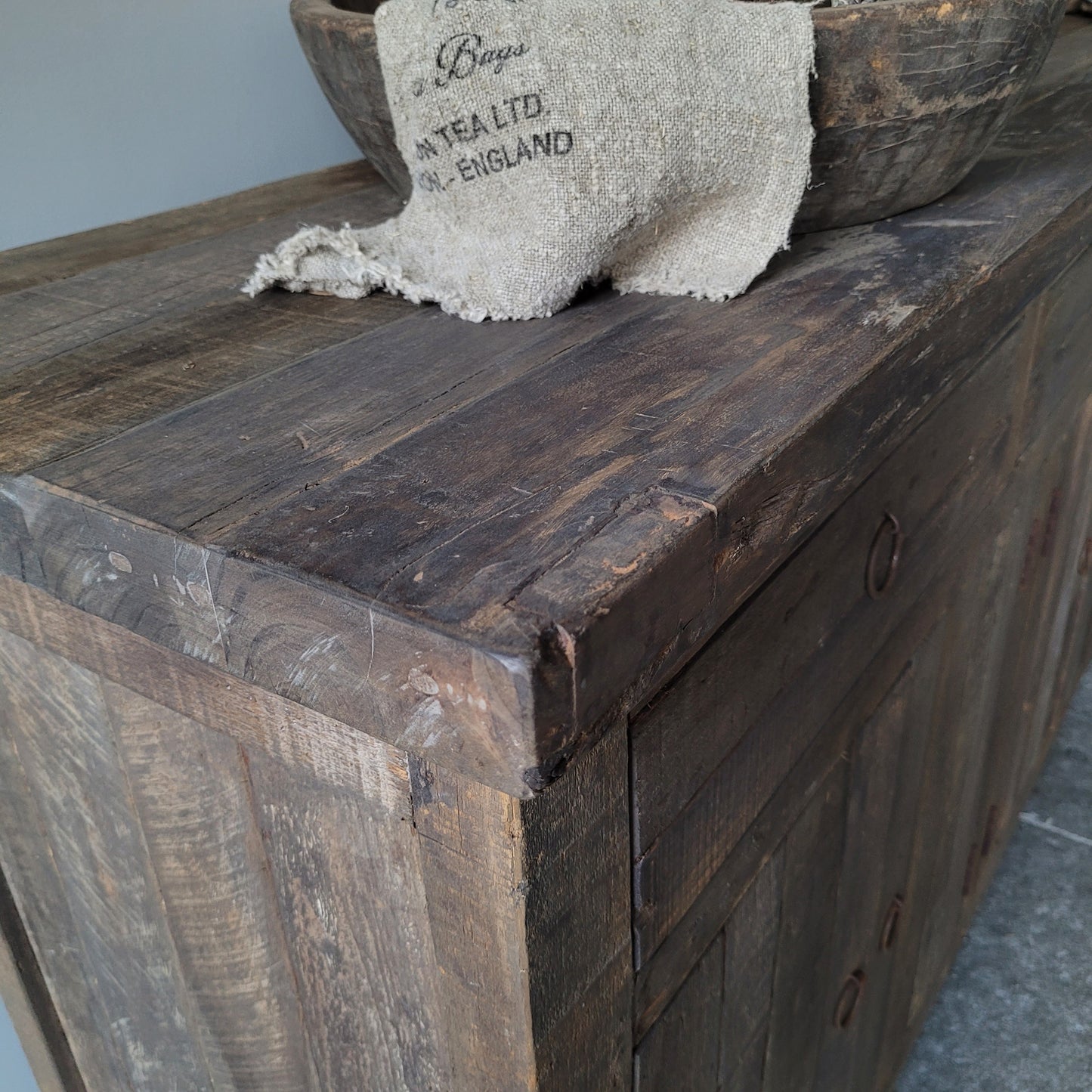 Dressoir | tv meubel oud hout driftwood 220cm