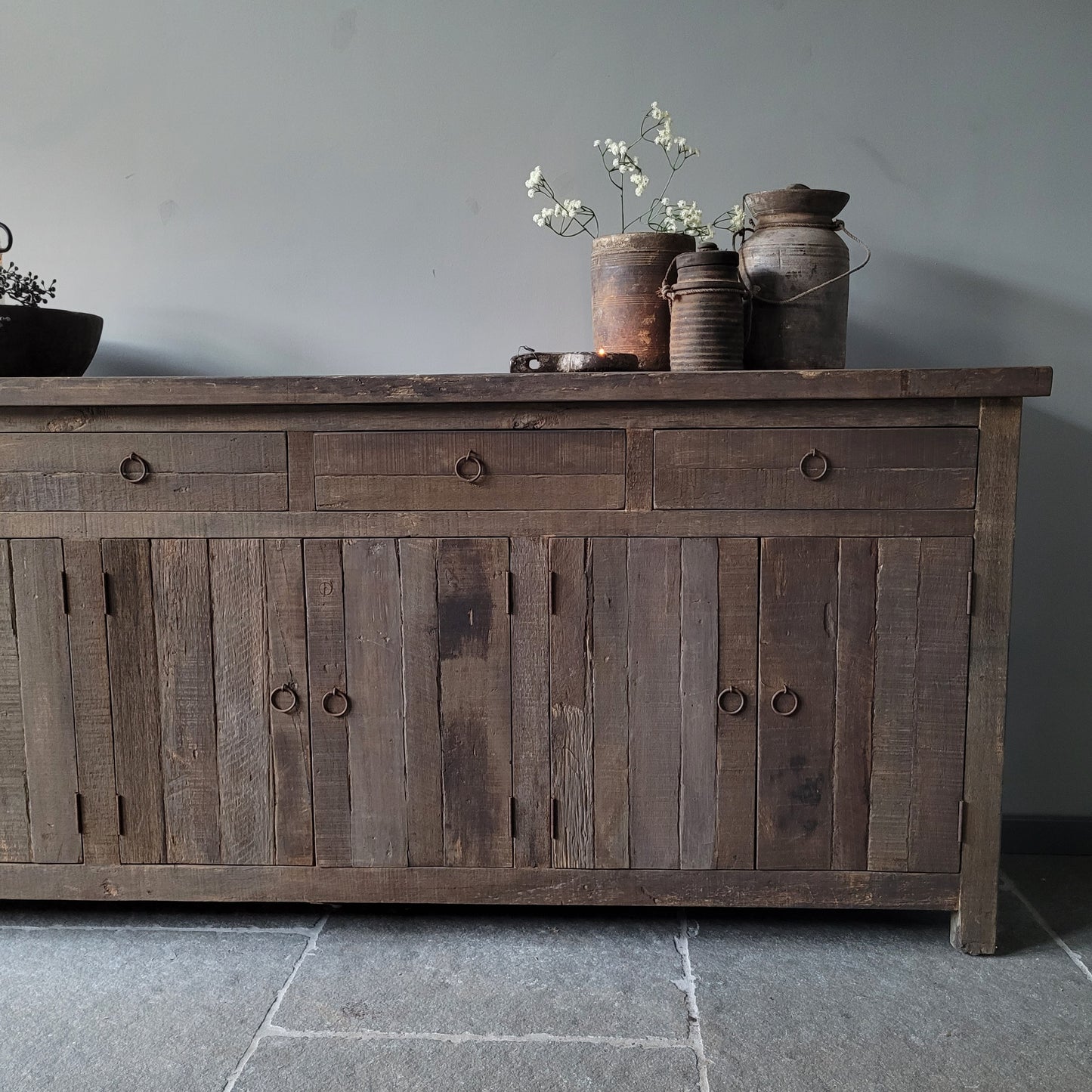 Dressoir | tv meubel oud hout driftwood 220cm