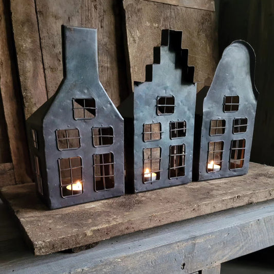 Decoratie huisje metaal