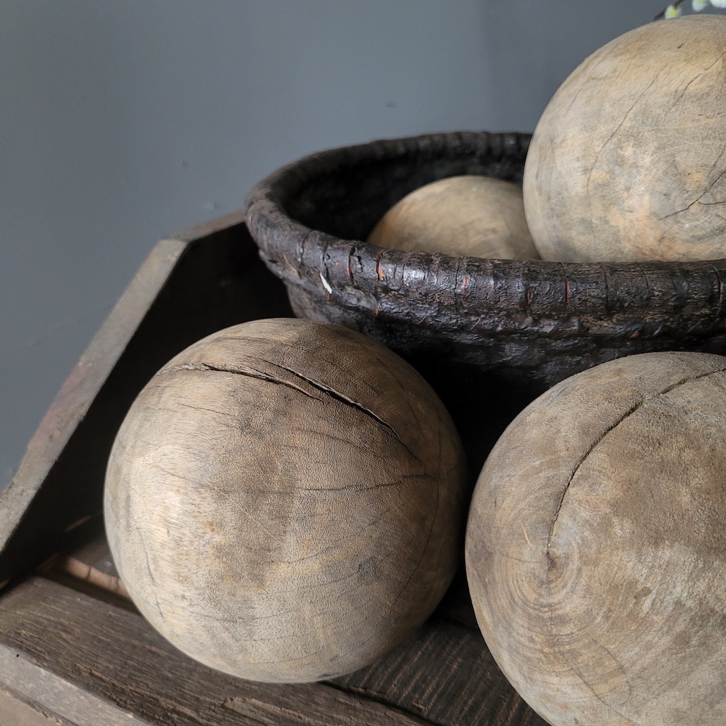 Houten decoratie bal