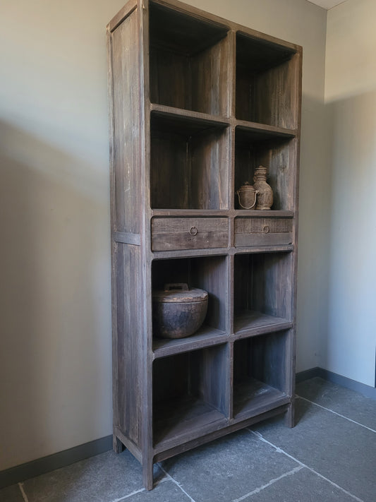 Vakkenkast | 2 lades driftwood 220cm