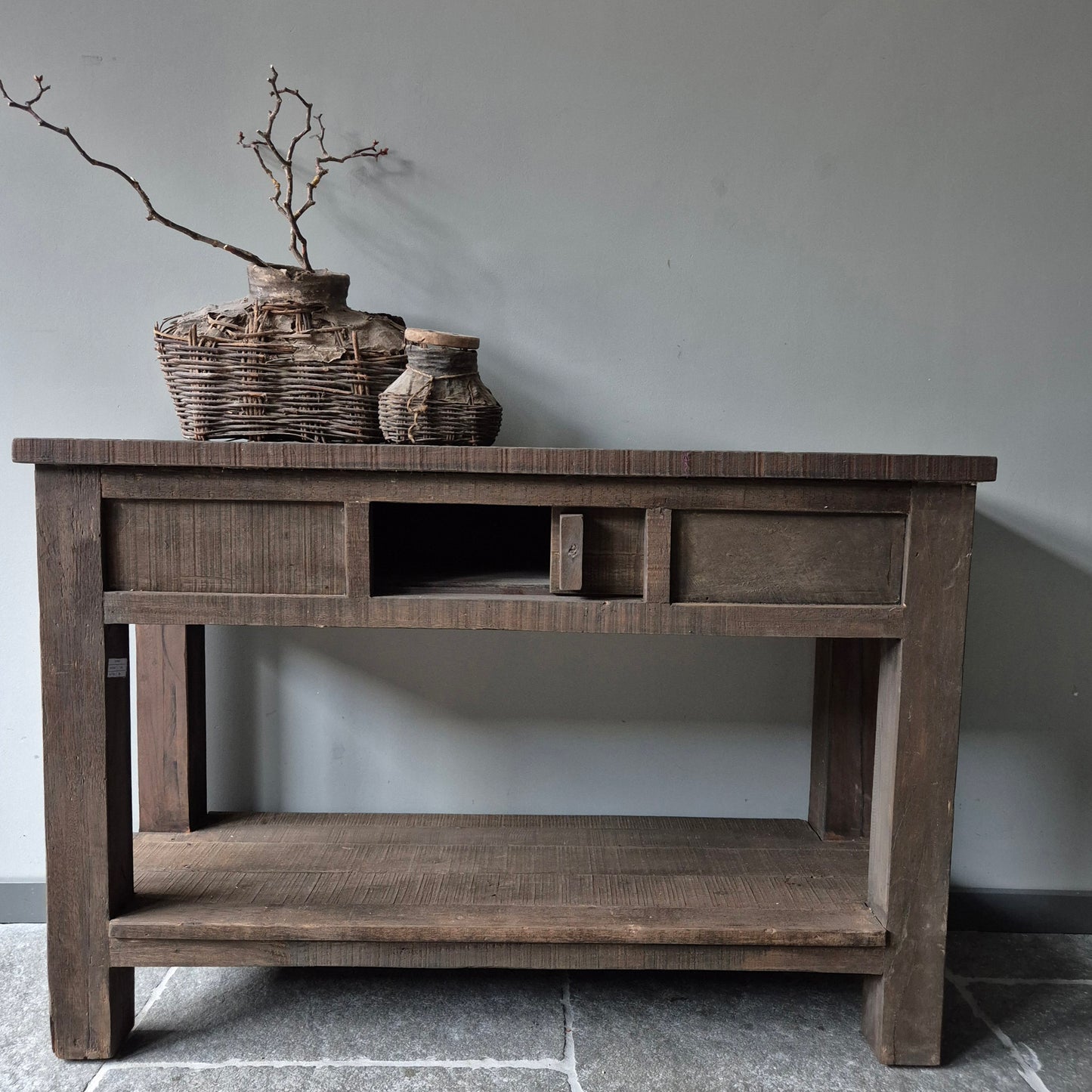 Sidetable schuifvak en onderblad | driftwood